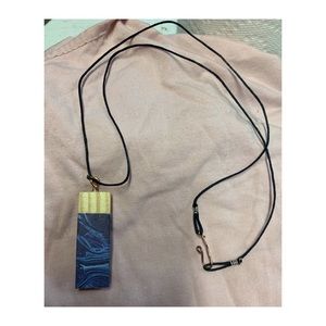 Blue marble necklace